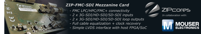Zipcores' FMC-SDI Mezzanine card